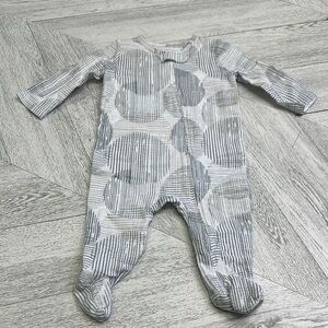 aden + anais Gray circle graphic Print Footies 3-6M